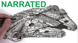 The look of them, the feel of them, the sound of them. How To Draw The Star Wars Millennium Falcon Narrated Youtube