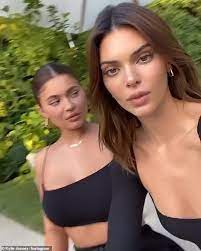 Kendall jenner slammed the kardashians for bowing down to kylie jenner in a savage new argument. Kendall And Kylie Jenner Show Off Their Assets In Plunging Tops Plugging Makeup Line Daily Mail Online