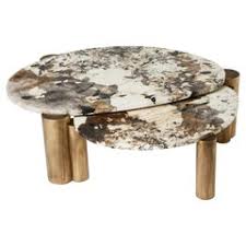 One round granite coffee table, green granite top, wooden frame, shows sign of normal wear and tear, dimensions 36 round x 16 tall. Granite Coffee And Cocktail Tables 81 For Sale At 1stdibs