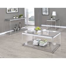 Before you check out the chrome leg coffee tables and start getting large furniture, observe of a few essential things to consider. Contemporary Chrome Glass Top And Acrylic Legs Coffee Table 48 X 24 X 18 75 Overstock 21339133