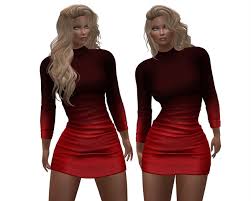 Image uploaded by queen †. Second Life Marketplace Sexy Oh Lala Bicolor Mini Dress Bordeaux Red For Maitreya Only