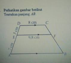 Ab2 = ac x ad atau ab =  ac x ad ada kesulitan dan perlu penjelasan? Perhatikan Gambar Berikut Tentukan Panjang Ab A 7cm E 3cm D 8cm C F 9 8cm B Brainly Co Id