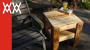 Take the pallets into separated slats and then. Diy Rustic Side Table Made From Free Pallets Youtube