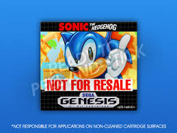 Sonic the hedgehog (ソニック・ザ・ヘッジホッグ sonikku za hejjihoggu?) is a platform video game developed by sonic team and published by sega for the sega mega drive/genesis. Sega Genesis Sonic The Hedgehog Not For Resale Label Retro Game Cases