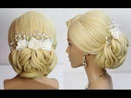 Bridal Updo Wedding Prom Hairstyle For Long Medium Hair Tutorial Youtube Hair Tutorials For Medium Hair Bridesmaid Hair Long Hair Tutorial