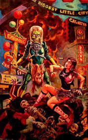 With the impending curiosity rovers mars landing (august 6, 2012 at 1:15 am edt) i thought that it would be cool to share with some covers from the mars attacks miniseries published by topps comics… Mars Attacks Invasion 2013 Trading Card T Shirt Art Dan Brereton In From The Land Beyond S Dan Brereton Nocturnals Mars Attacks Resident Evil From Dusk Till Dawn In The Night