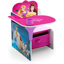 Seat and back rest can be folded out to form a small resting zone for daydreams. Amazon Com Delta Children Chair Desk With Storage Bin Disney Princess Baby