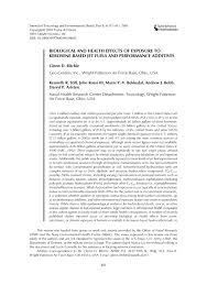 Pdf Biological And Health Effects Of Exposure To Kerosene Based Jet Fuels And Performance Additives