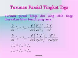 Turunan tingkat tinggi turunan kedua dari fungsi f( x ) didapatkan dengan menurunkan sekali lagi bentuk turunan pertama. Ppt Turunan Parsial Powerpoint Presentation Free Download Id 3464782