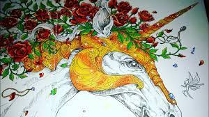 coloriage mythomorphia marabout la licorne avec effet galaxie or youtube de princesse disney
