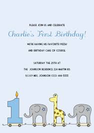 Sample birthday invitation birthday invitation templates. Printable 1st Birthday Invitations Elephant And Giraffe Invitation Templates
