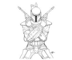 Star Wars Coloring Pages Boba Fett Dibujos Ninos
