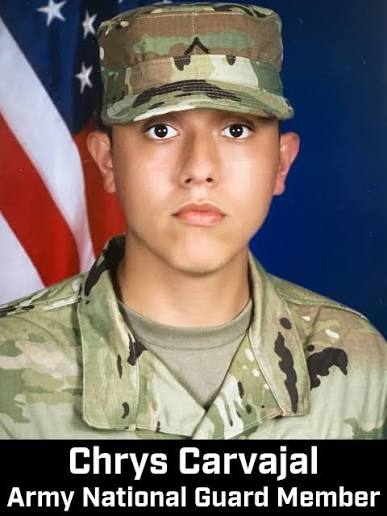 Five years ago today, Army National Guard member Chrys Carvajal was  randomly targeted and murdered in our community. Carvajal, who was just 19  years old, had just graduated training and was visiting