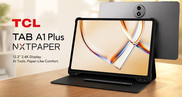 TCL Launches TAB A1 Plus NXTPAPER Tablet with 12.2 Inch Display and AI Features - EnosTech.com