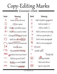 copy editing and proofreading symbols education