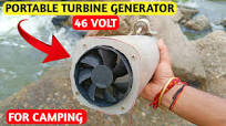 How to make portable hydro turbine generator at home | turbine generator  for camping