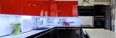 In this kitchen, elegant cherry cabinets and sleek surfaces lend a stylish, contemporary appearance. Custom Backsplash Glass White Glass Backsplash Kitchen Backsplash Tile