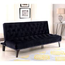 Button Tufted Black Velvet Sofa Bed Lounger With Nailhead Trim Overstock 11746277 Black sofas are a great choice for that cool urban look.