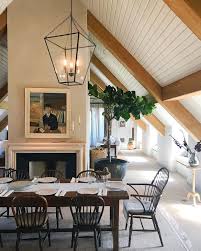 Exposed Beams And A Frame 3 Heckfield A Frame House Interior