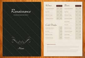 Renaissance Fine Dining Menu Fine Dining Menu Dining Menu Restaurant Menu Template