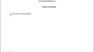 Surat al fatihah ini merupakan surat yang sempurna yang diturunkan kepada nabi muhammad. Surat Al Fatihah Youtube
