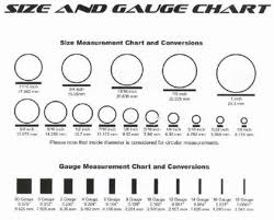 Size Chart For Gauged Earrings Western Bohemian Western