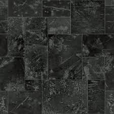 What kind of vinyl flooring looks like stone? Black Marble Tile Vinyl Flooring Random Squares Lino At Cheap Prices