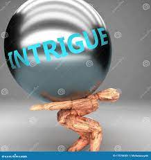 Intrigue As a Burden and Weight on Shoulders - Symbolized by Word Intrigue  on a Steel Ball To Show Negative Aspect of Intrigue, 3d Stock Illustration  - Illustration of symbol, destroy: 173796301
