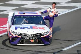 Luke rainey starts the big one at pocono raceway, taking out ts media, ace moneymaker, pure, carter friesen, austin ripp, and hirohito. Denny Hamlin Wins Nascar At Pocono Raceway