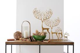 Pottery barn reindeer votive tealight candle holder gold standing 16.75 #2030. Home For The Holidays With Pottery Barn Bazaar Town