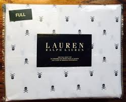 Ralph Lauren Sheets Lauren Ralph Lauren Sheets Pillowcases New Ralph Lauren 4pc Full Sheet Set Black Skulls Crossbones Skull Pillow Case Sheet Sets Full Skull Pillow