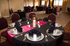 Pin By Wendy Miller On Let S Party Pink Black Table Setting Black Dining Table Set Pink Black Table