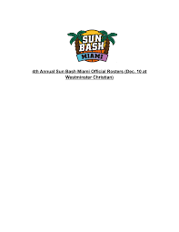 Sun Bash Miami Rosters