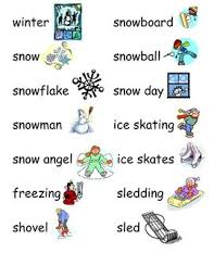 شتاء بالانجليزي معنى كلمة شتاء Winter Words Word Wall Teacher Store