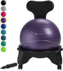 Amazon Com Gaiam Classic Balance Ball Chair Exercise Stability Yoga Ball Premium Ergonomic Chair For Ho In 2020 Balance Ball Chair Exercise Ball Chairs Balance Ball