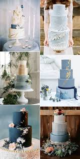 All white & glitter with fresh roses #w110. Trending 12 Blue Wedding Cakes For 2021 Emmalovesweddings