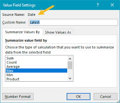The standard deviations shown in the pivot table are the same as those that were calculated on the worksheet. Pivot Table Pivot Table Latest Values Exceljet