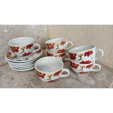 1 set 6 pcs luminarc islande 310 ml/luminarc bambo glass/gelas kaca. Jual Set Tea Keramik Gelas Set Tea Cantik Shopee Indonesia
