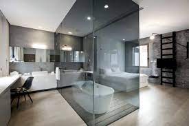 This interesting interior design trend is commonly found in honeymoon suites, however, it can be found in many homes too. Freestanding Bathtub In The Bedroom No Clear Separation Of Bath Interior Design Ideas Ofdesign