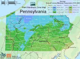 usda hardiness zone map and pennsylvania planting zones