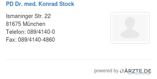 PD Dr. med. Konrad Stock in 81675 München FA für Innere Medizin