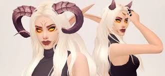 Illidari A World Of Warcraft Demon Hunter Horns Conversion By Valhallan 2 Options A Zip With 6 Packages One For Each H Sims 4 Anime The Sims 4 Packs Sims 4