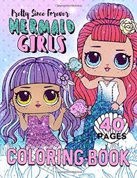 How the finished coloring page should look like. Mermaid Girls Coloring Book 40 Adorable Coloring Pages Pretty Since Forever Books Anime Happi 9781090821348 Amazon Com Books