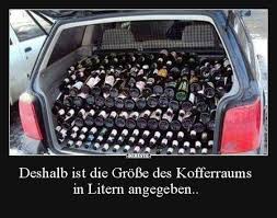 Deshalb Ist Die Grosse Des Kofferraums In Litern Bier Lustig