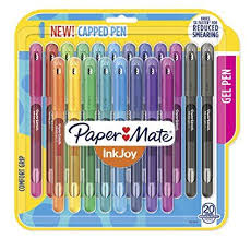 Paper Mate Inkjoy Gel Pens Medium Point 0 7mm Capped 20 Count Assorted Colors 2023018 Paper Mate Paper Mate Gel Gel Pens