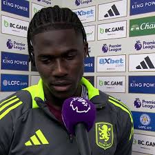 Amadou Onana reacts to his goal against Leicester 👇