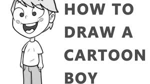 Affordable and search from millions of royalty free images, photos and vectors. How To Draw A Cartoon Boy Standing With Easy Step By Step Drawing Tutorial How To Draw Step By Step Drawing Tutorials