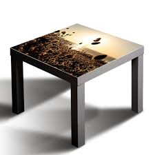 Gsmarkt Glasbild Glasplatte Fur Ikea Lack Tisch 55x55 Pflanze Natur Braun