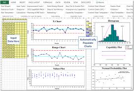 xbarr chart template in excel x bar r six pack