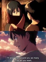 The most iconic item IS mikasas scarf, i have no idea what this guy is  talking about